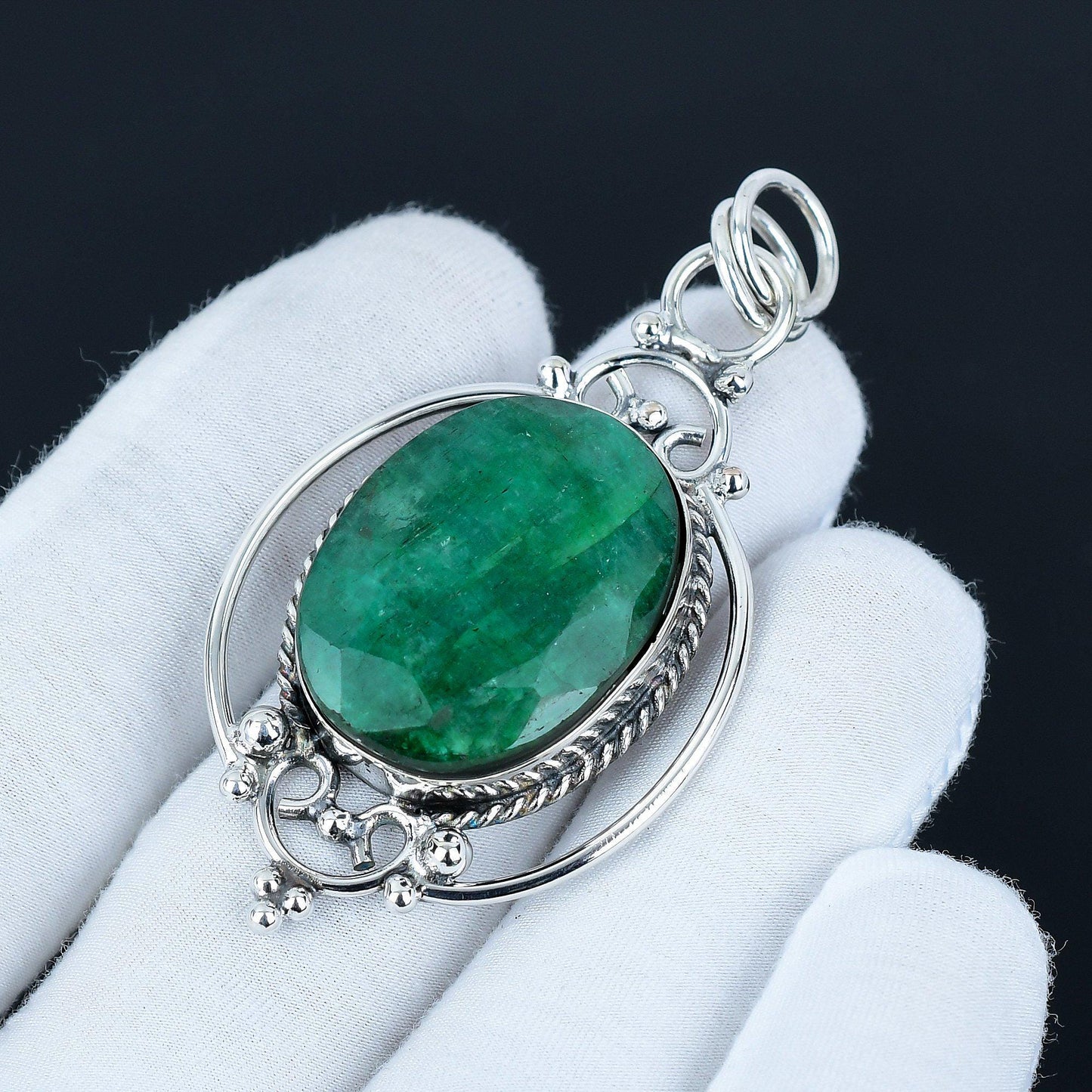 Emerald Green Gemstone Pendant