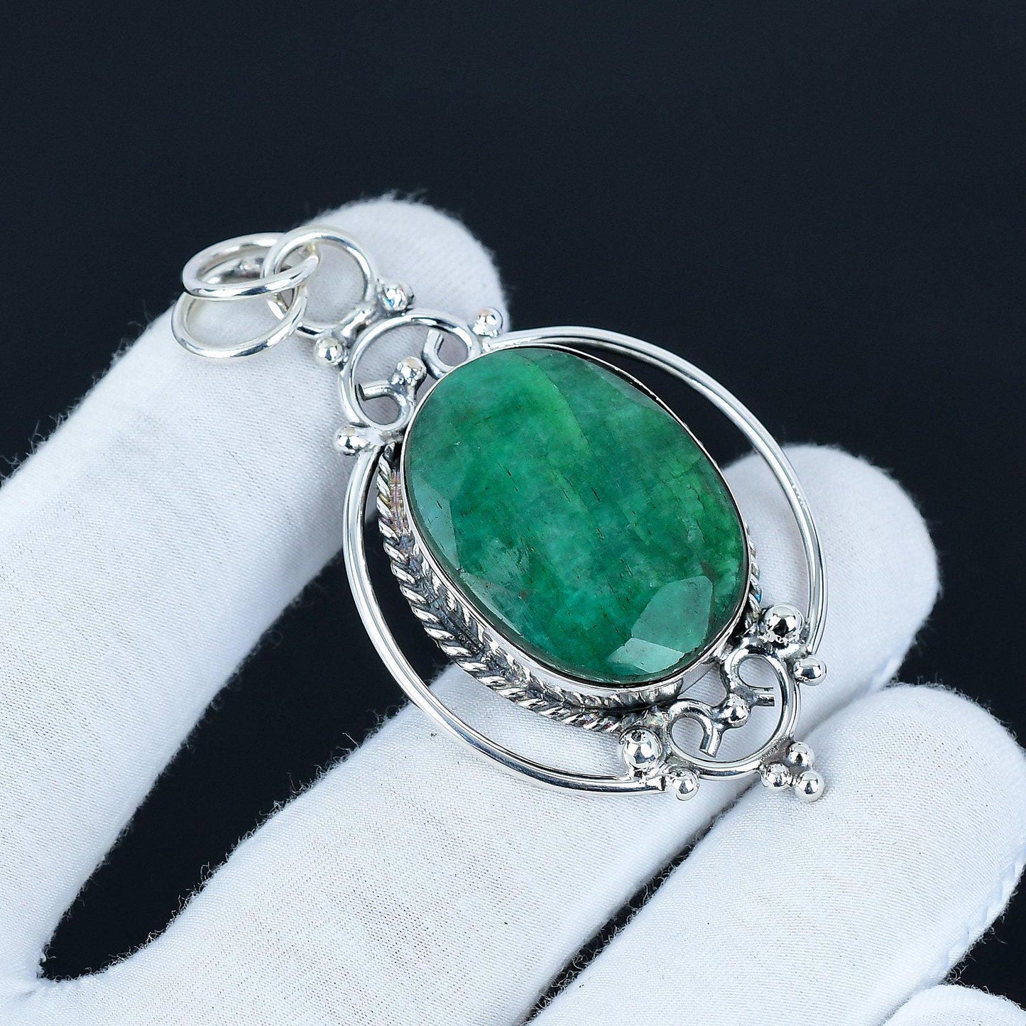 Emerald Green Gemstone Pendant