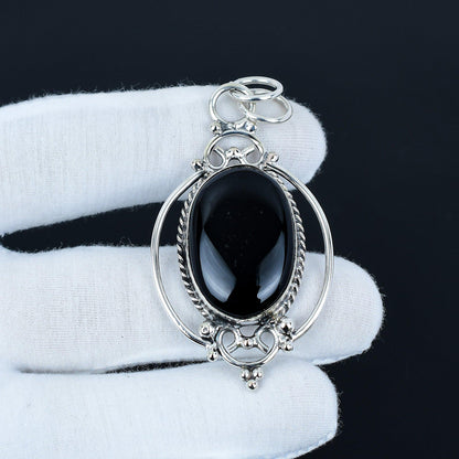Black Onyx Gemstone Pendant