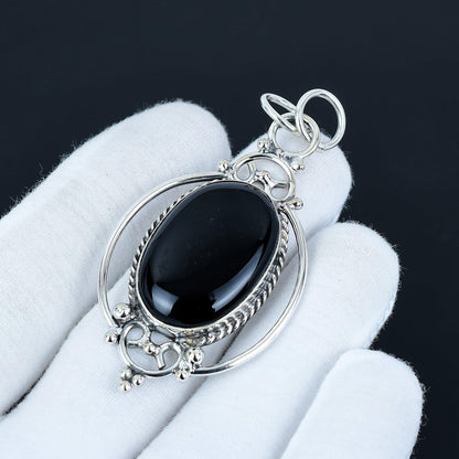 Black Onyx Gemstone Pendant