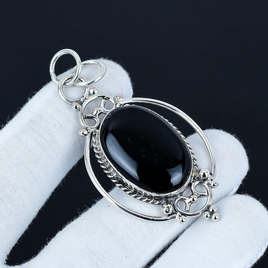 Black Onyx Gemstone Pendant