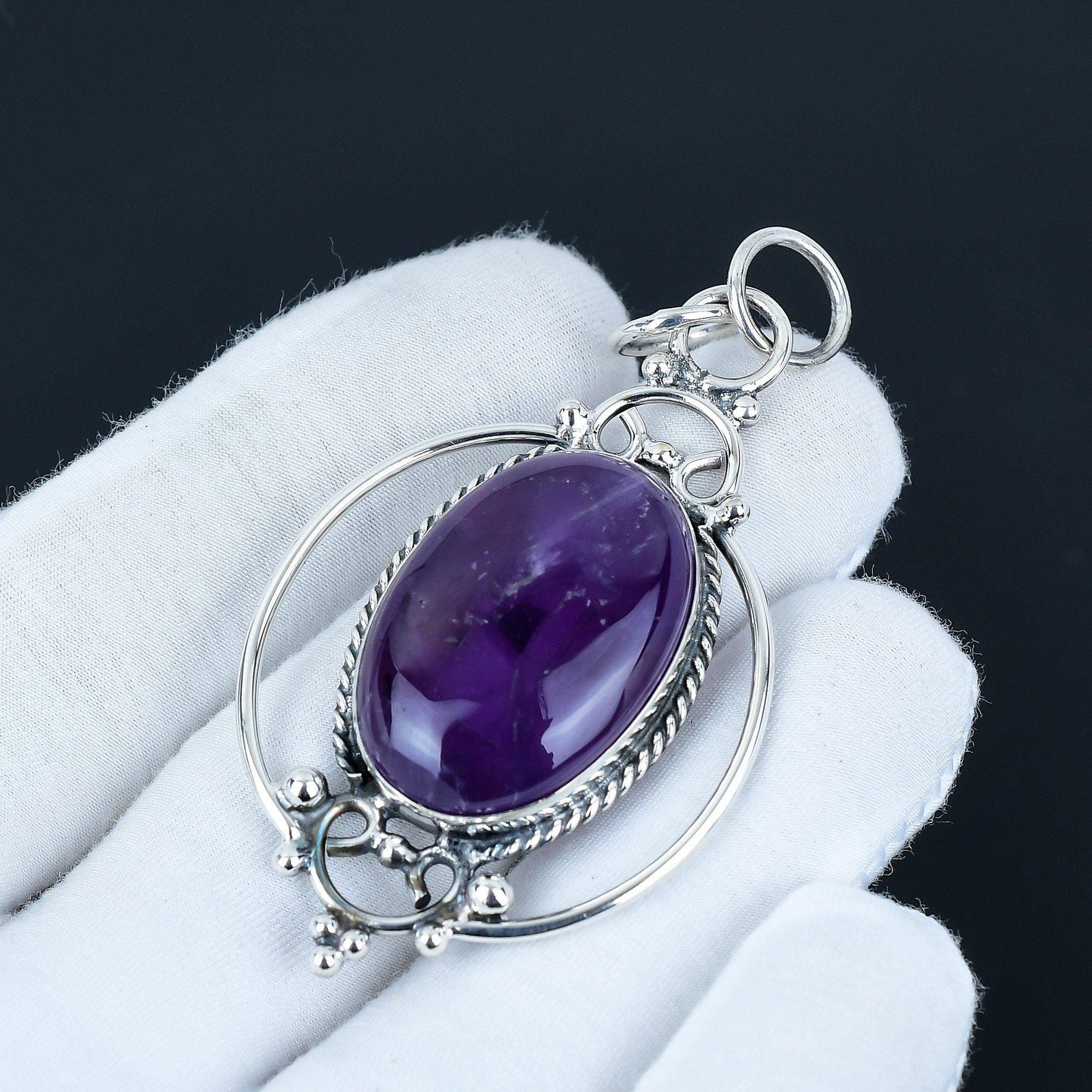 Purple Amethyst Gemstone Pendant