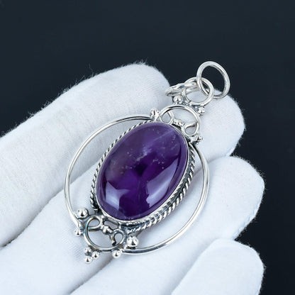 Purple Amethyst Gemstone Pendant