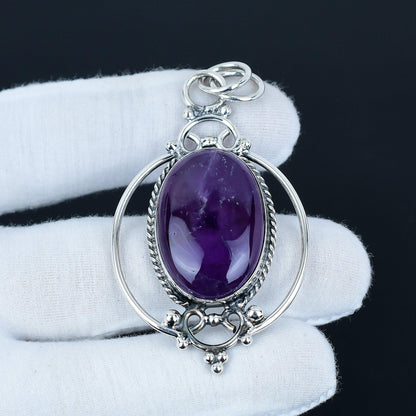 Purple Amethyst Gemstone Pendant