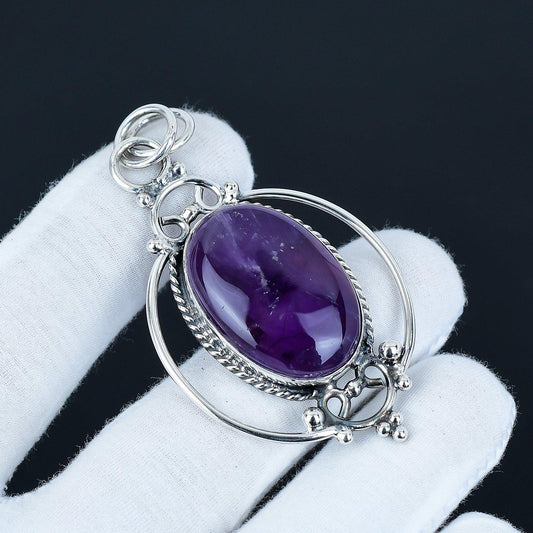 Purple Amethyst Gemstone Pendant