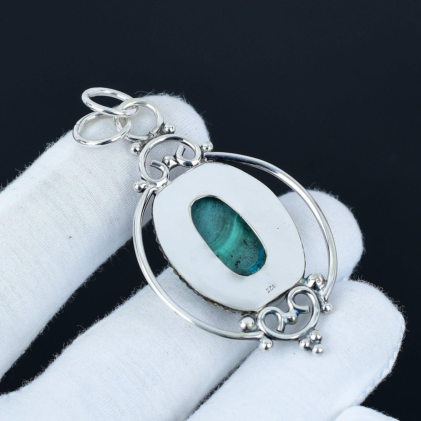 Green Malachite Gemstone Pendant