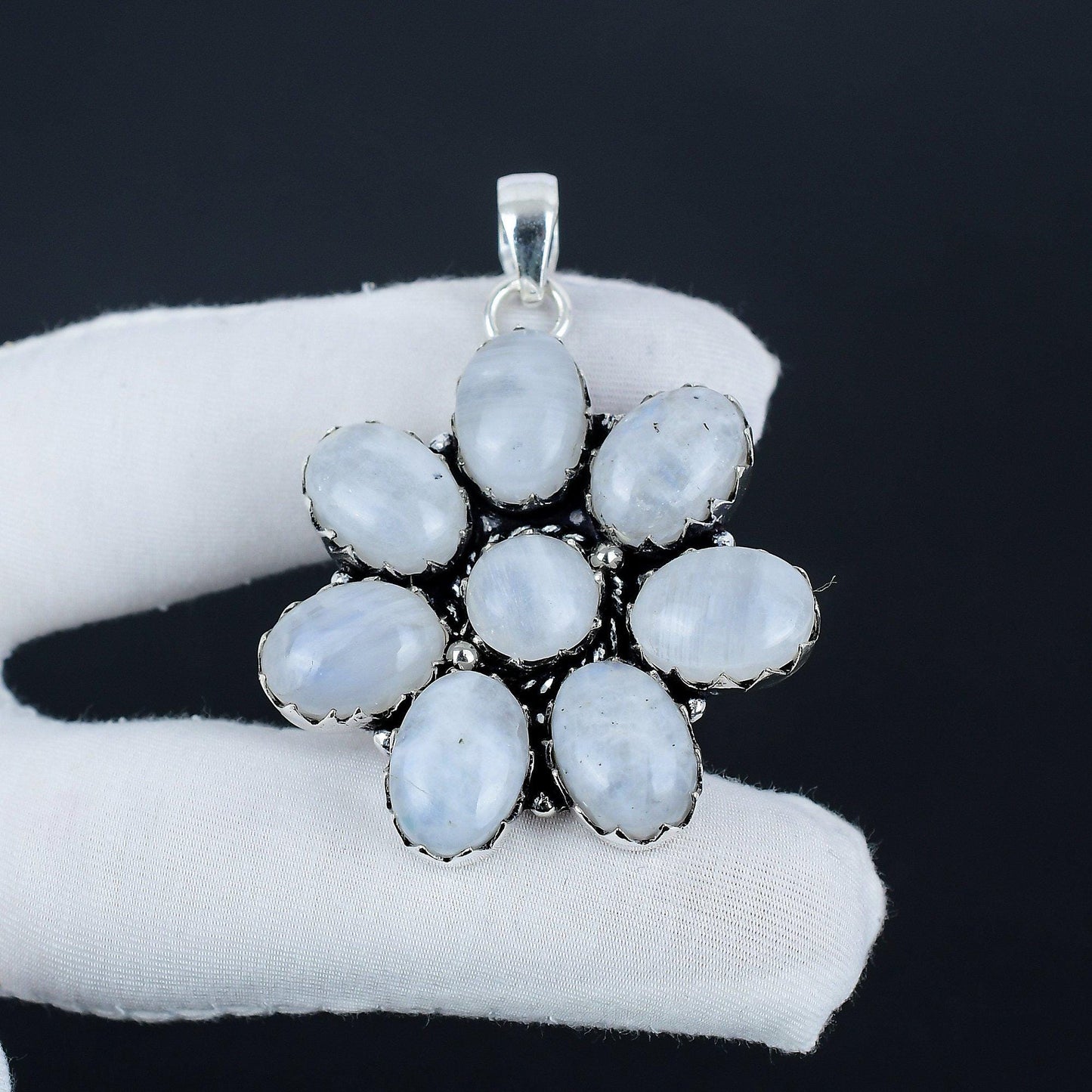 Rainbow Moonstone Gemstone Pendant