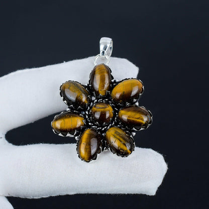 Golden Brown Tiger Eye Gemstone Pendant