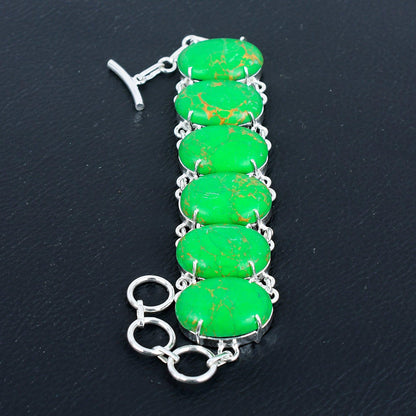 Green Turquoise Gemstone Bracelet