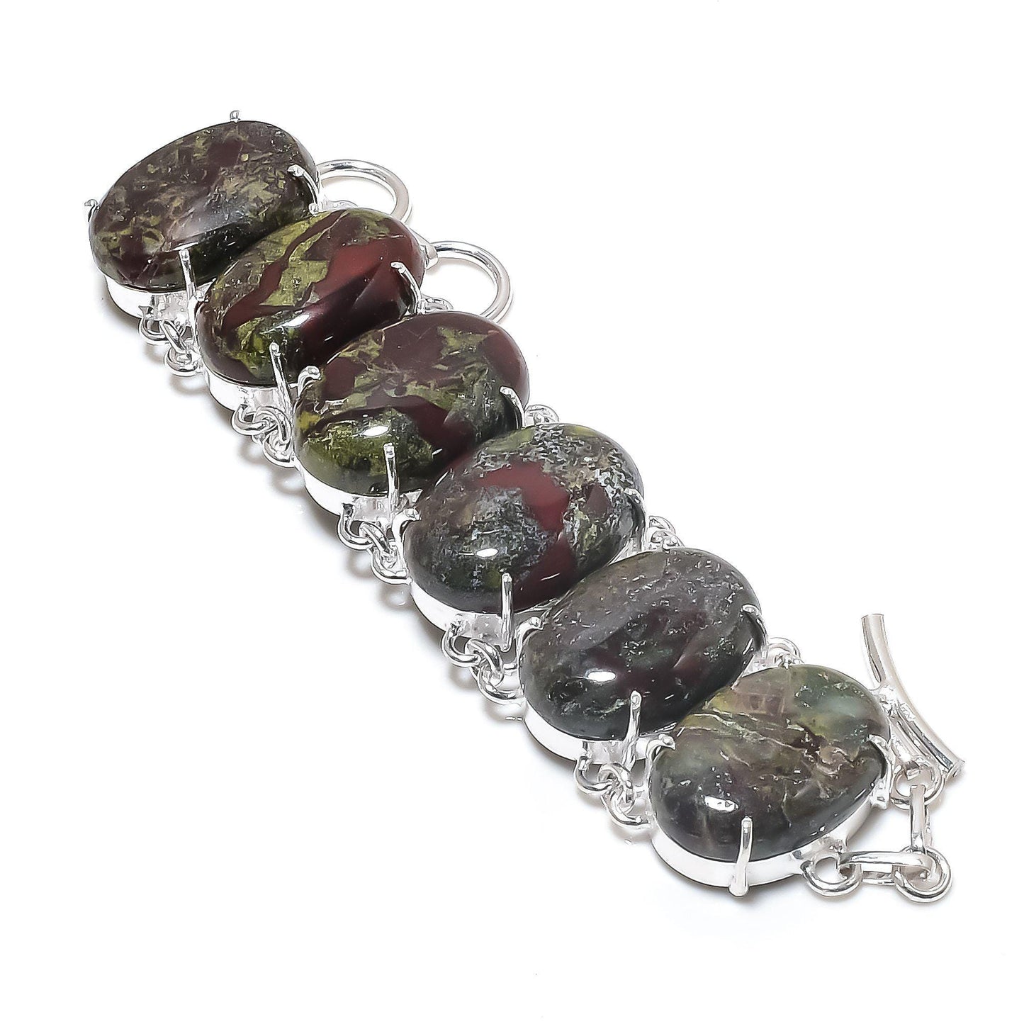 Green-Red Dragonblood Gemstone Bracelet