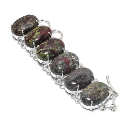 Green-Red Dragonblood Gemstone Bracelet