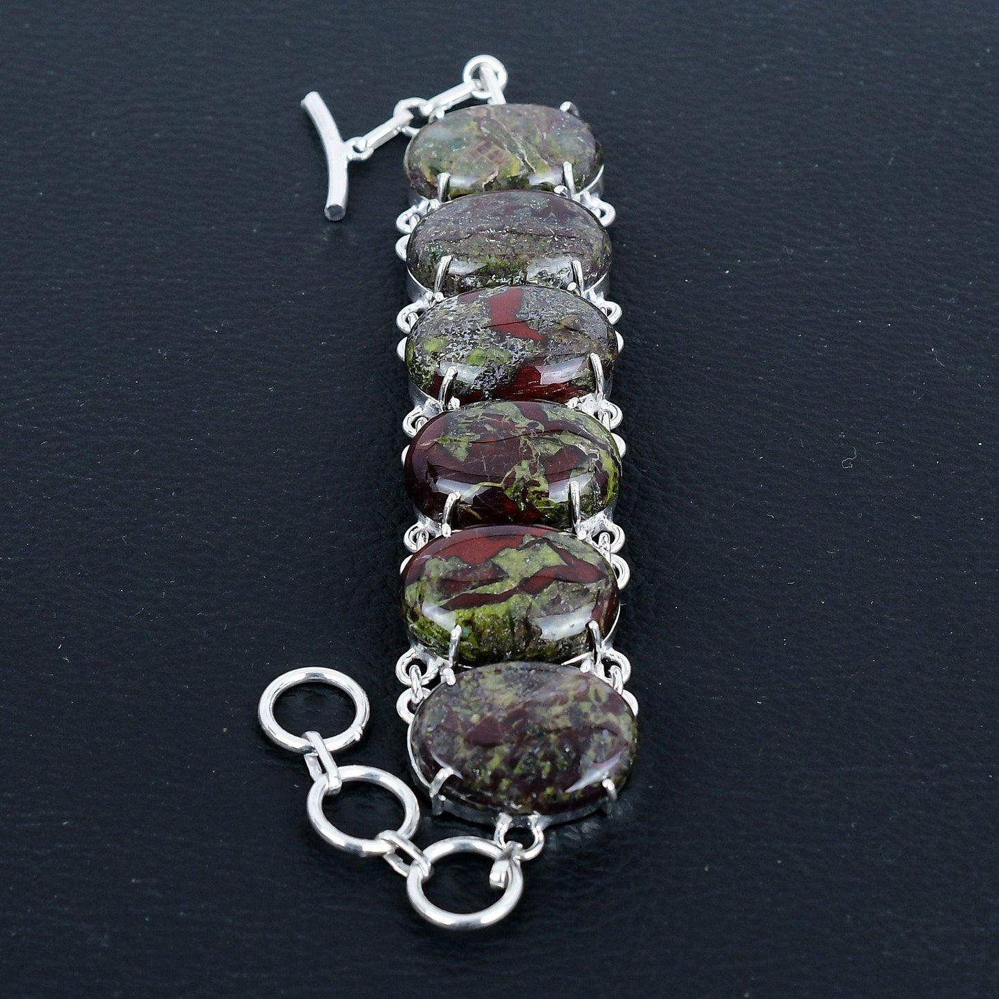 Green-Red Dragonblood Gemstone Bracelet