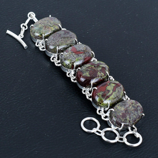Green-Red Dragonblood Gemstone Bracelet
