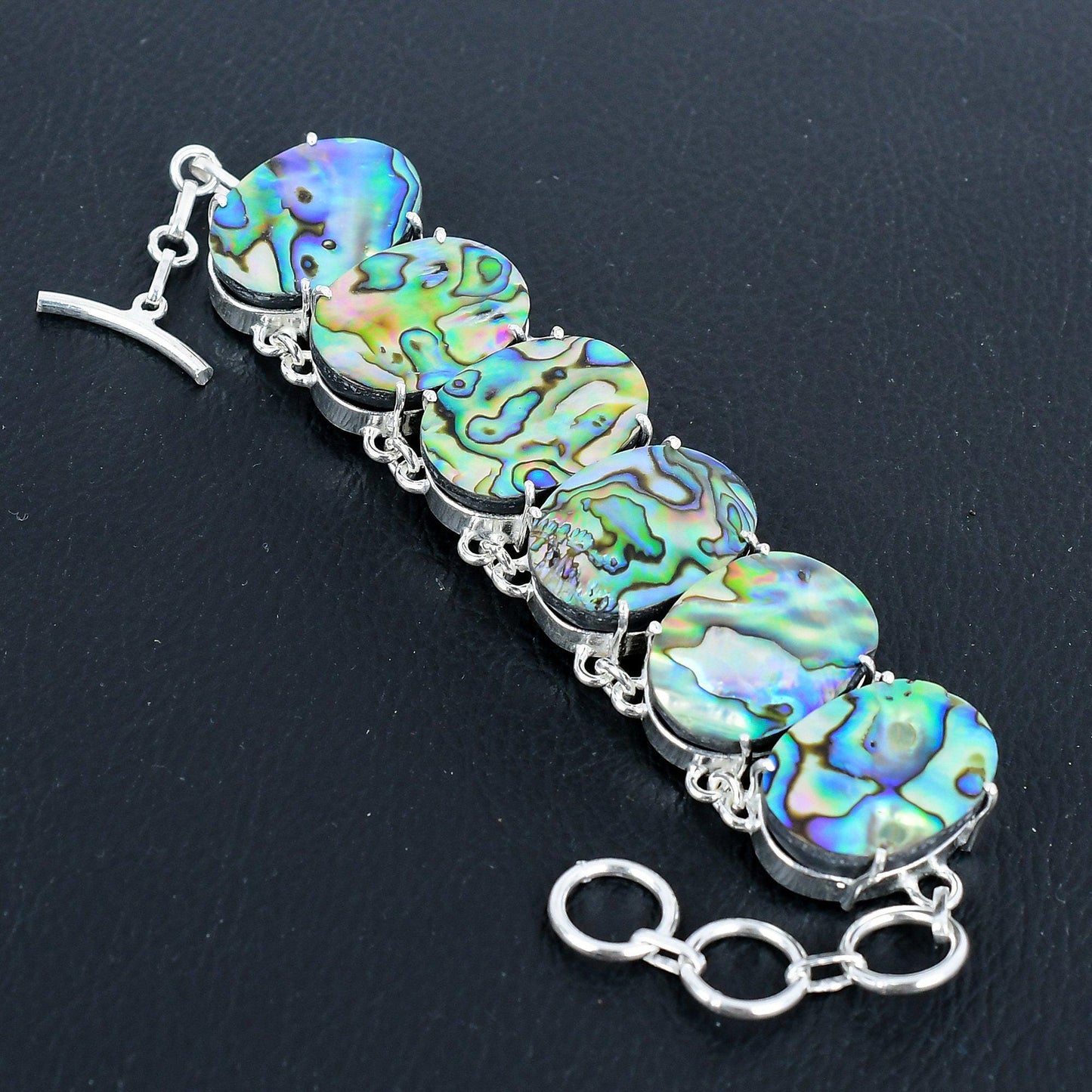 Iridescent Abalone Gemstone Bracelet