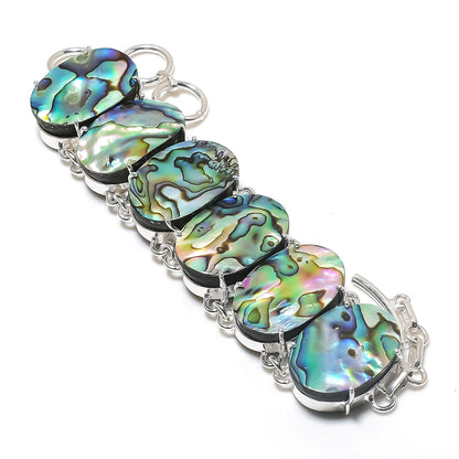 Iridescent Abalone Gemstone Bracelet