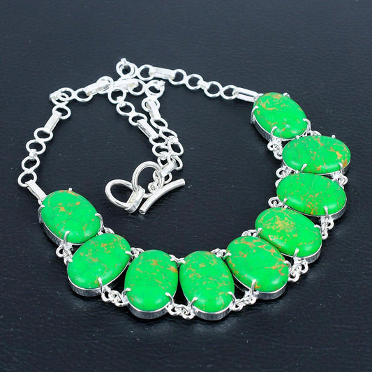 Green Turquoise Gemstone Necklace