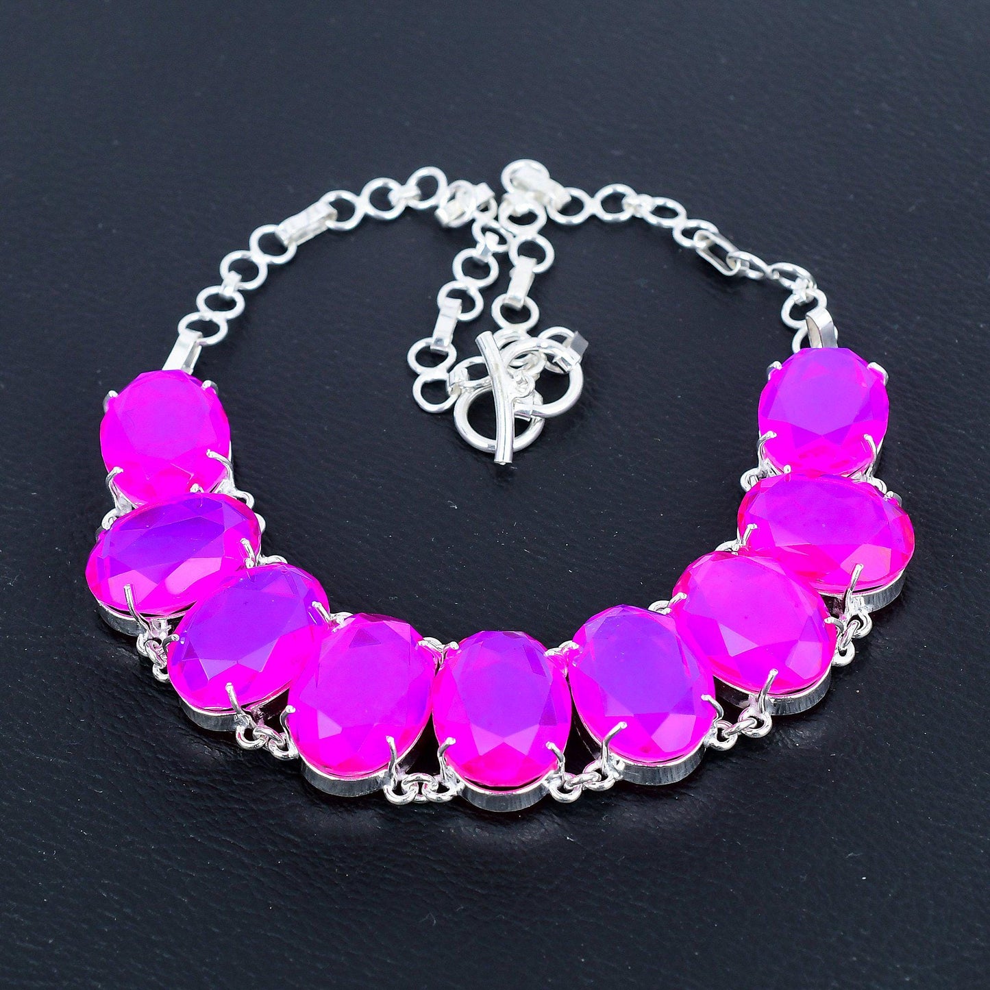 Pink Topaz Gemstone Necklace