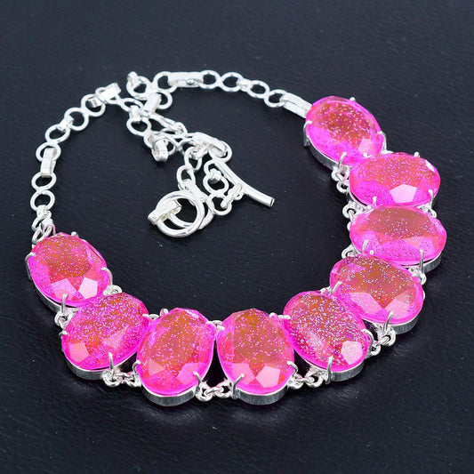 Pink Australian Opal Gemstone Necklace