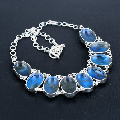 Sterling Silver Labradorite Necklace