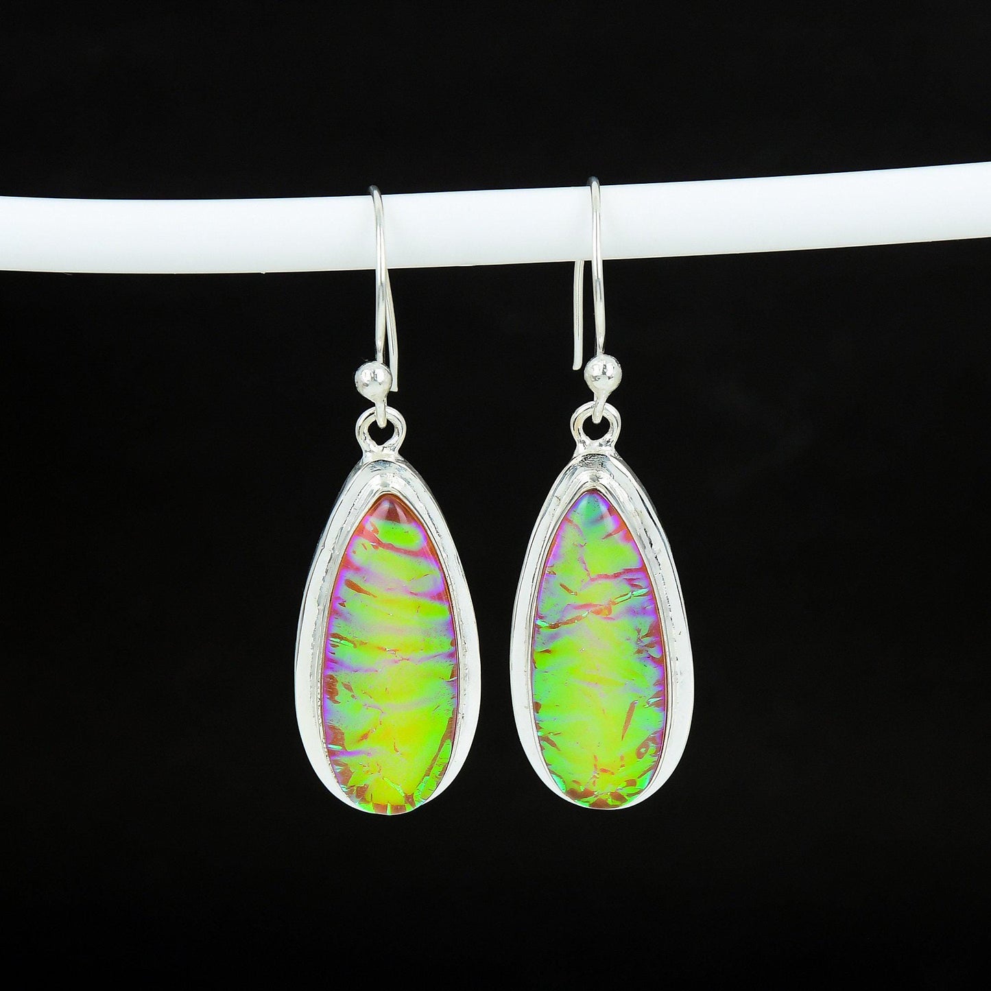 Pink Opal Gemstone Earrings
