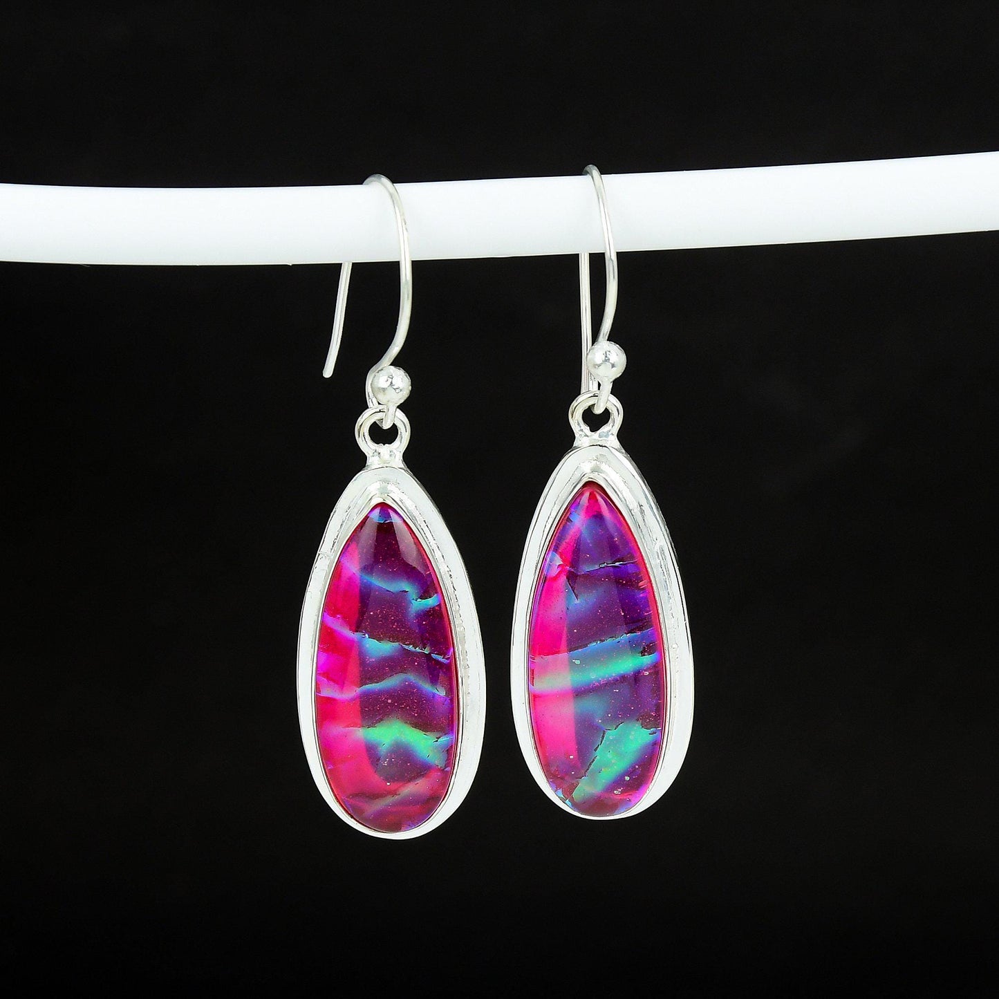 Multicolor Australian Opal Gemstone Earrings
