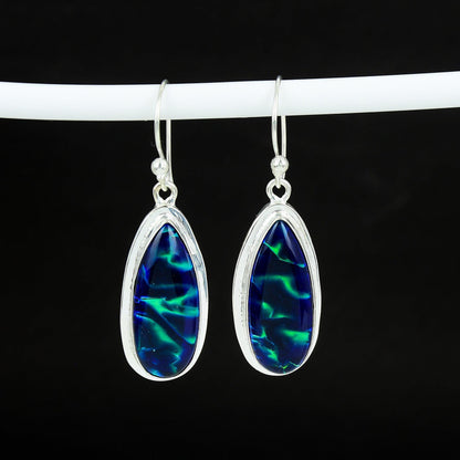Blue Opal Gemstone Earrings