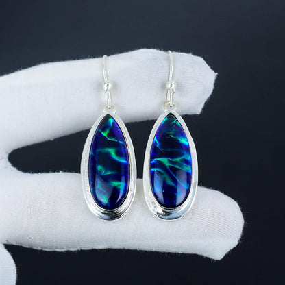 Blue Opal Gemstone Earrings