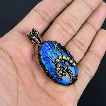 Blue Labradorite Gemstone Pendant