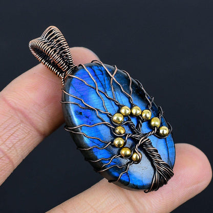 Blue Labradorite Gemstone Pendant