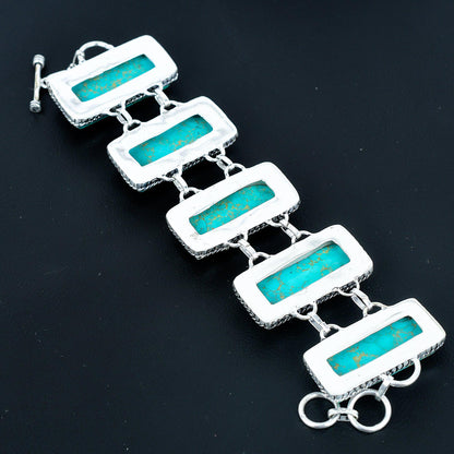 Blue Turquoise Gemstone Bracelet