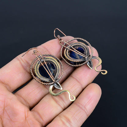 Blue Sodalite Gemstone Earrings
