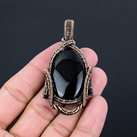 Black Onyx Gemstone Pendant