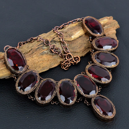 Red Garnet Gemstone Necklace