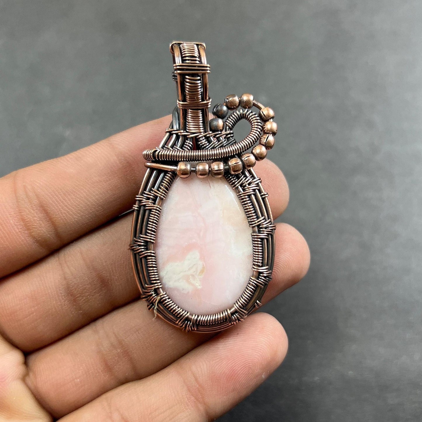 Pink Opal Gemstone Pendant