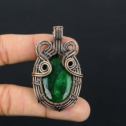 Green Zambian Emerald Gemstone Pendant