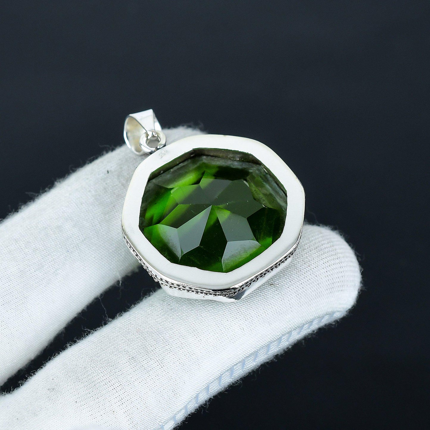 Green Tourmaline Gemstone Pendant