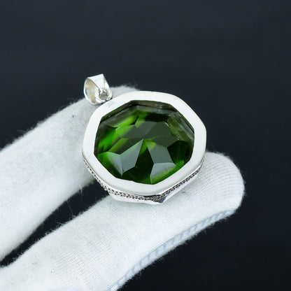 Green Tourmaline Gemstone Pendant