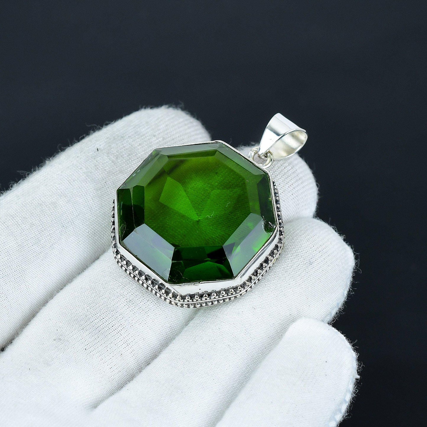 Green Tourmaline Gemstone Pendant