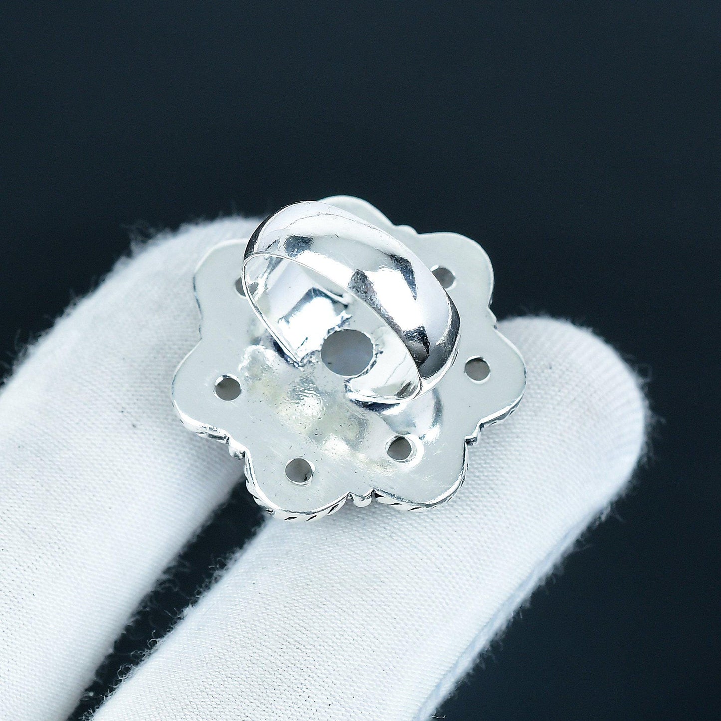 Rainbow Moonstone Sterling Silver Ring