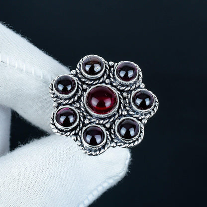 Handmade Red Carnelian 925 Sterling Silver Ring