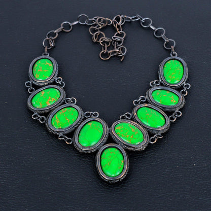 Green Turquoise Gemstone Necklace