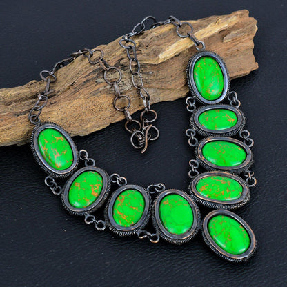 Green Turquoise Gemstone Necklace