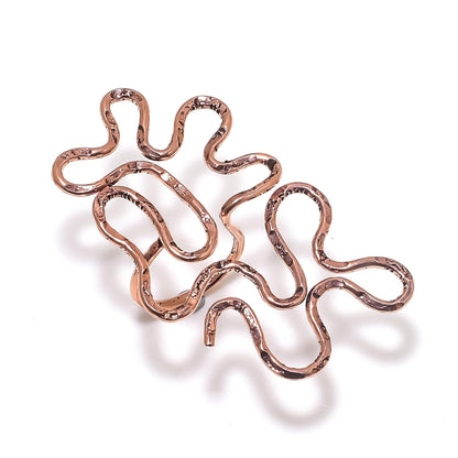 Copper Gemstone Hammered Ring