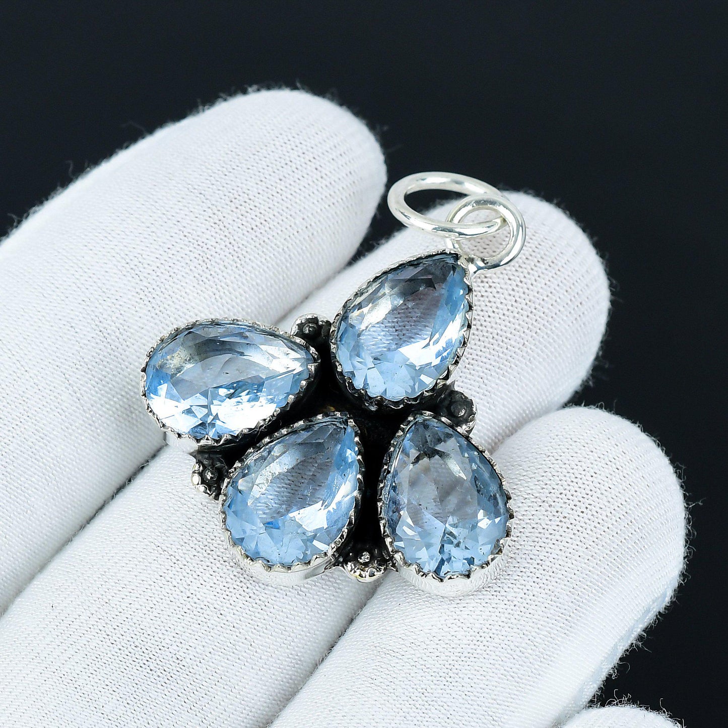 Aquamarine Teardrop Pendant