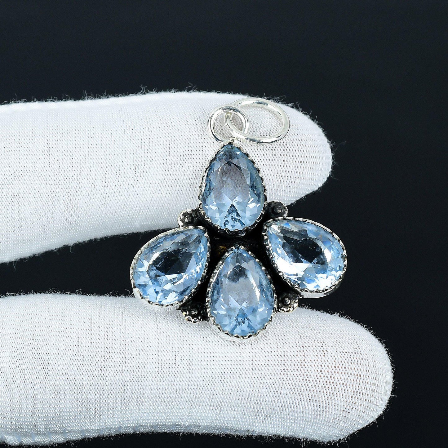 Aquamarine Teardrop Pendant