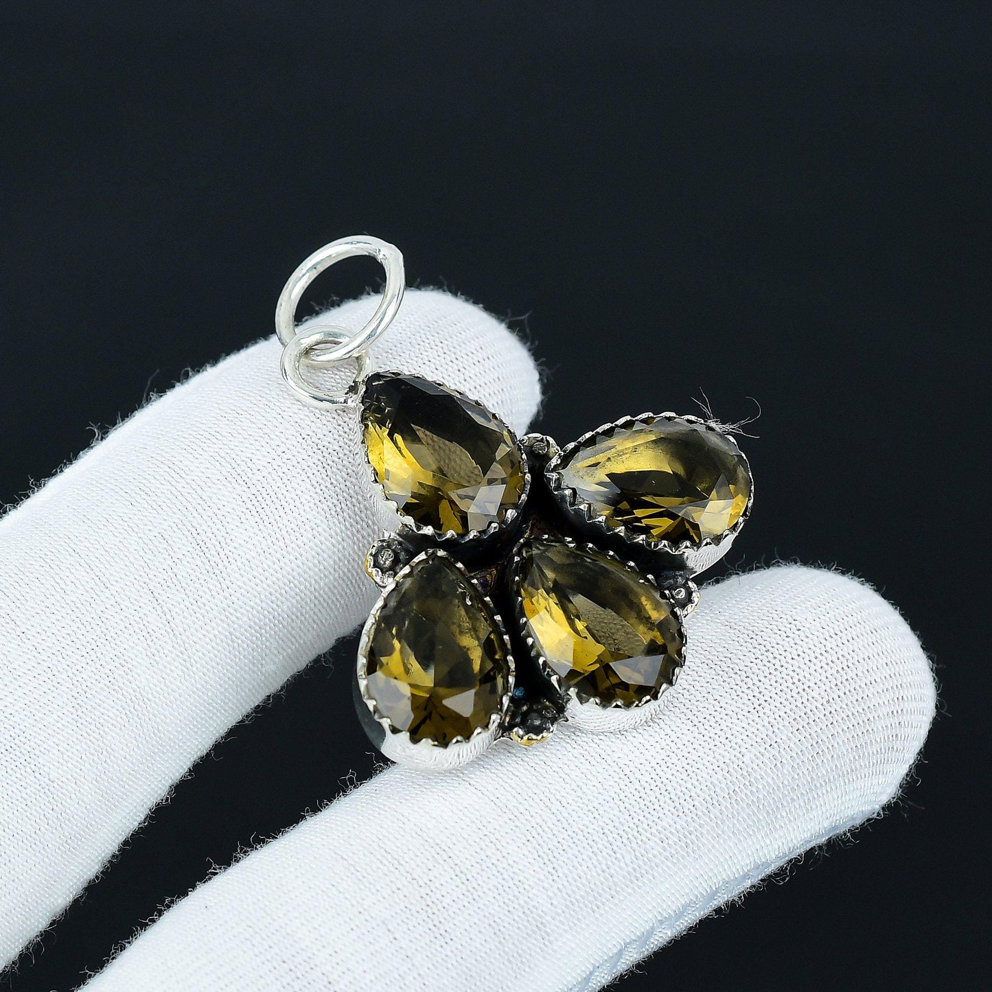Smoky Topaz Teardrop Gemstone Pendant