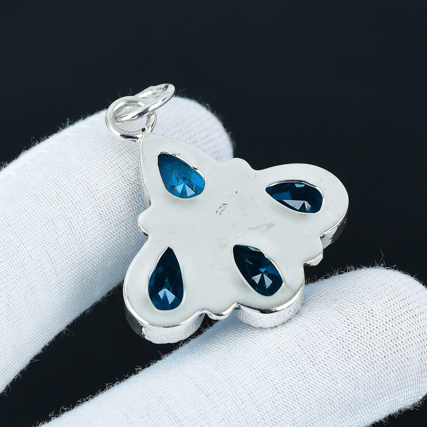 Swiss Blue Topaz Teardrop Pendant
