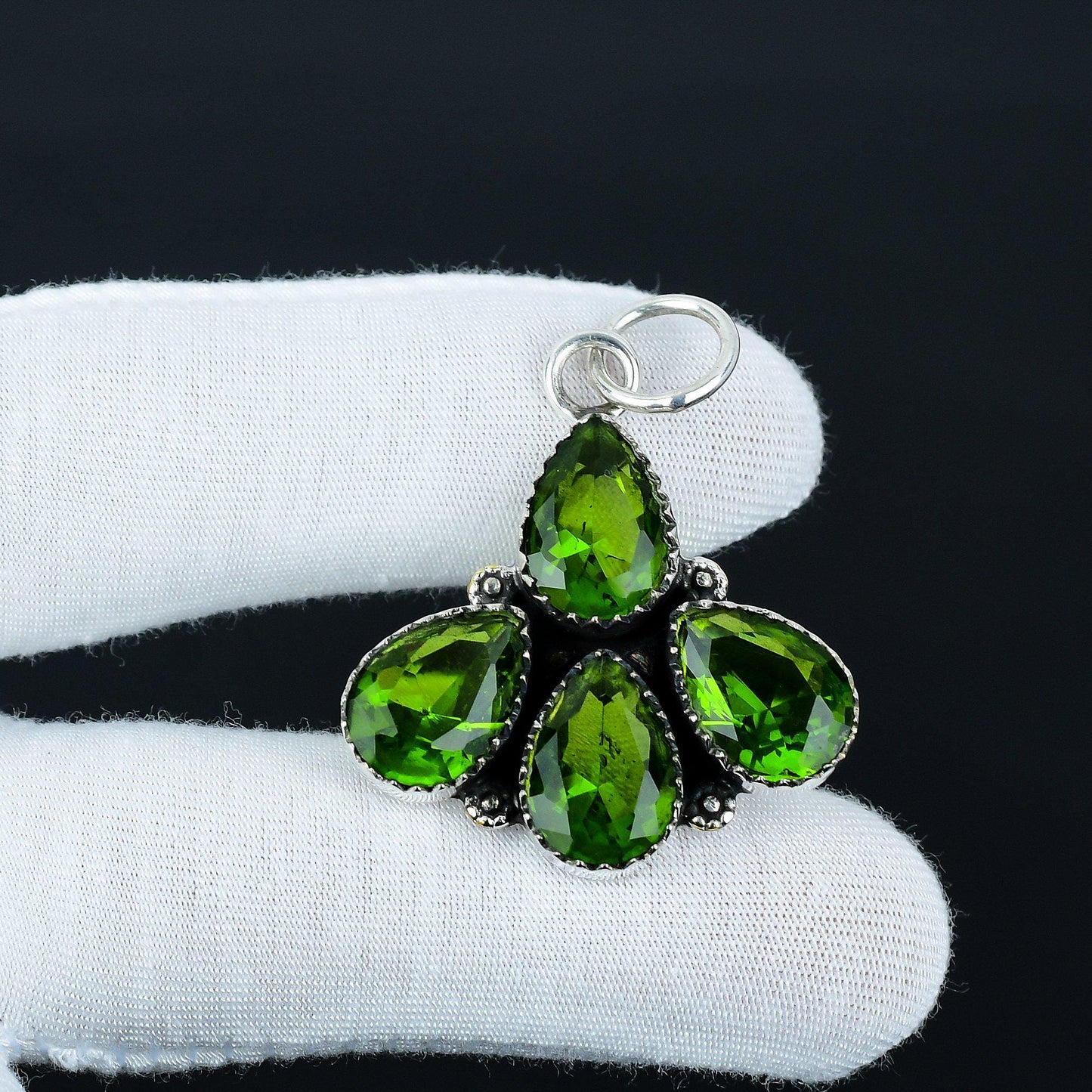 Green Peridot Gemstone Pendant