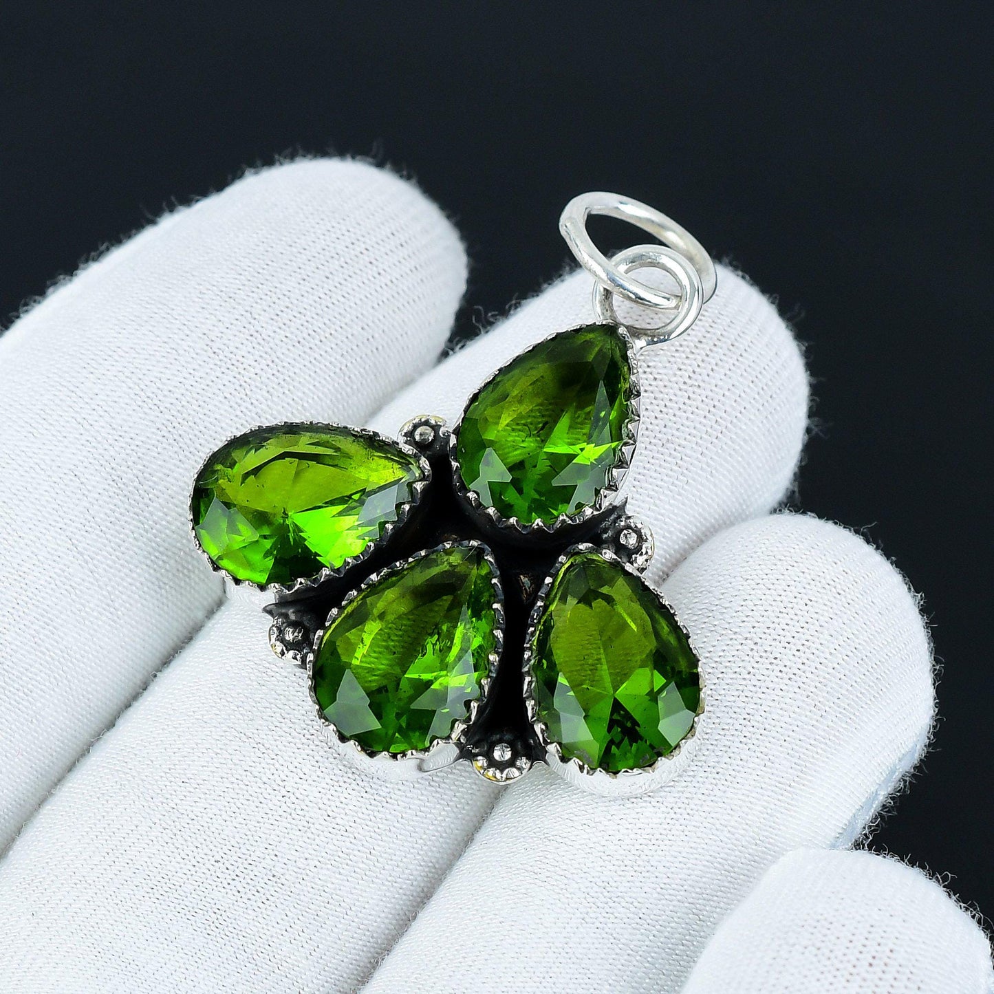 Green Peridot Gemstone Pendant