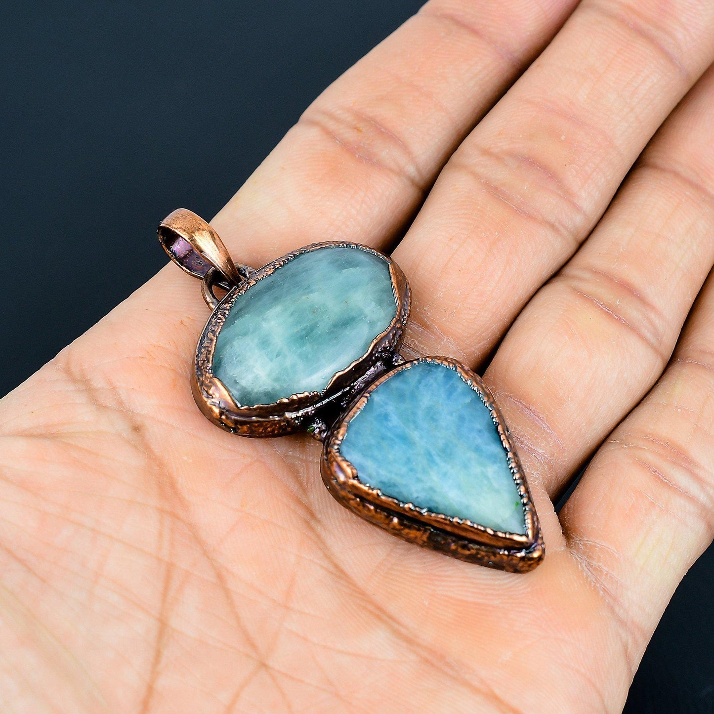 Blue Aquamarine Gemstone Pendant